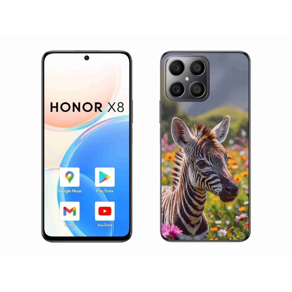 Gélový kryt mmCase na Honor X8 - zebra na lúke