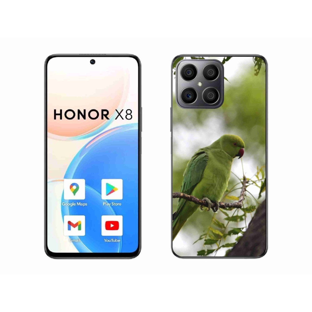 Gélový kryt mmCase na Honor X8 - zelený papagáj