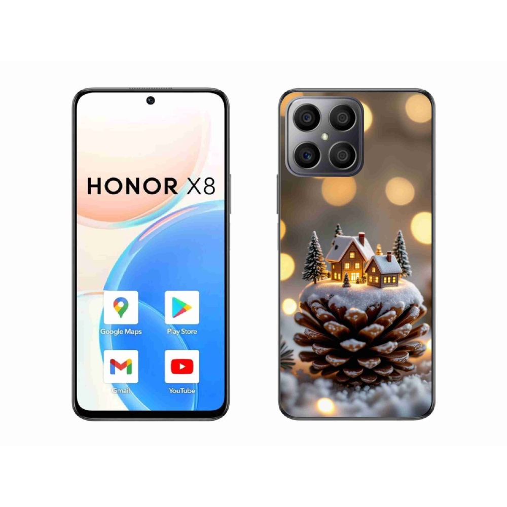Gélový kryt mmCase na Honor X8 - zimná dedinka