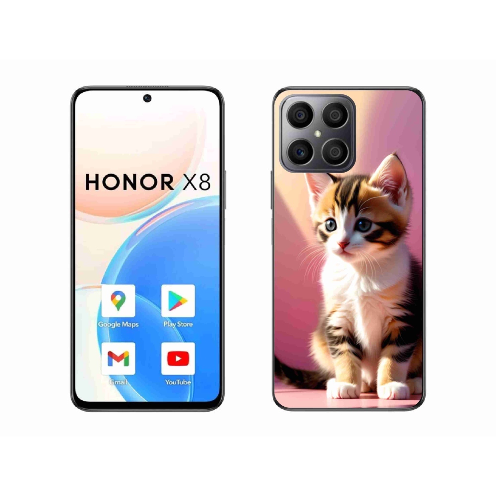Gélový kryt mmCase na Honor X8 - zvedavé mačiatko 2