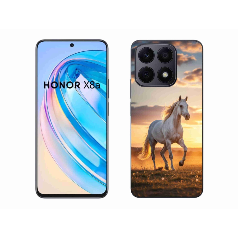Gélový kryt mmCase na Honor X8a - bežiaci biely kôň 2