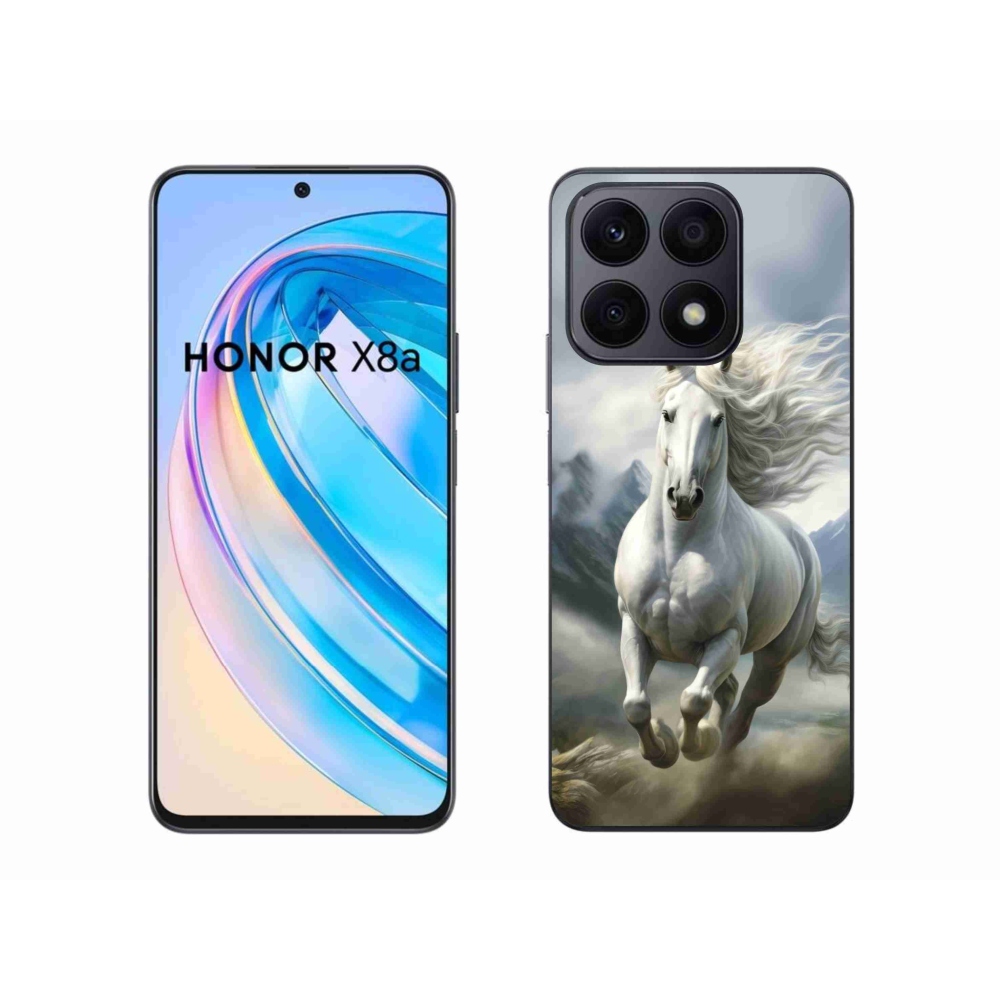 Gélový kryt mmCase na Honor X8a - bežiaci biely kôň 3