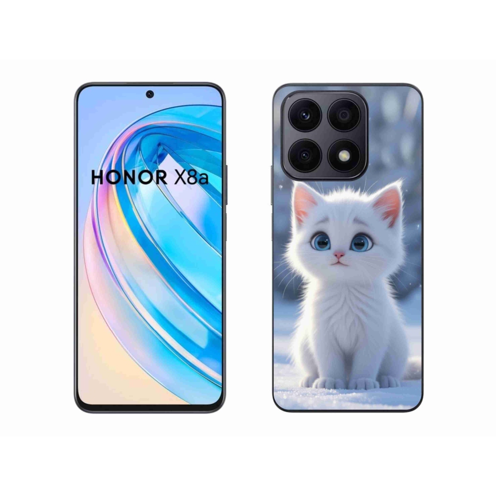 Gélový kryt mmCase na Honor X8a - biele mačiatko 3
