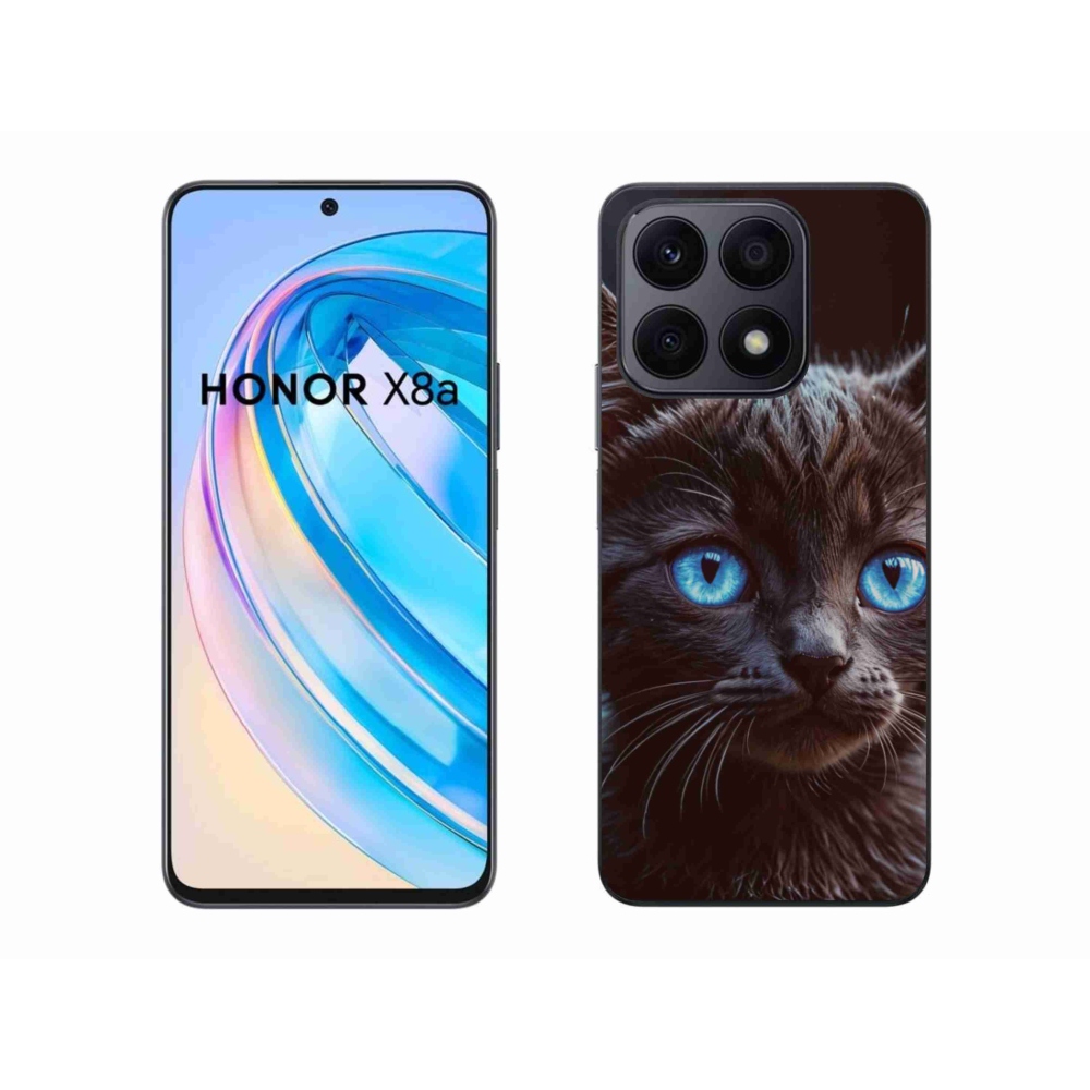 Gélový kryt mmCase na Honor X8a - čierne mačiatko 2