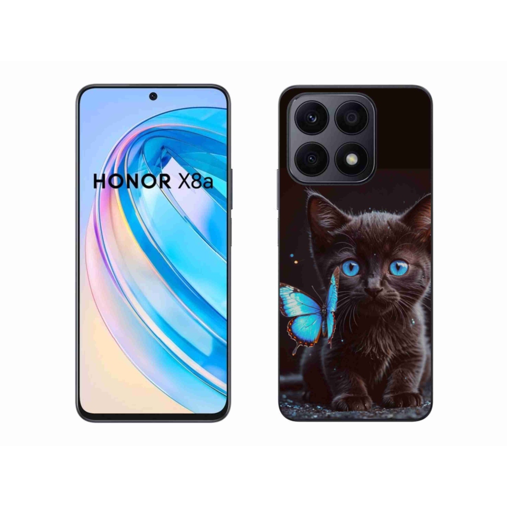Gélový kryt mmCase na Honor X8a - čierne mačiatko 3