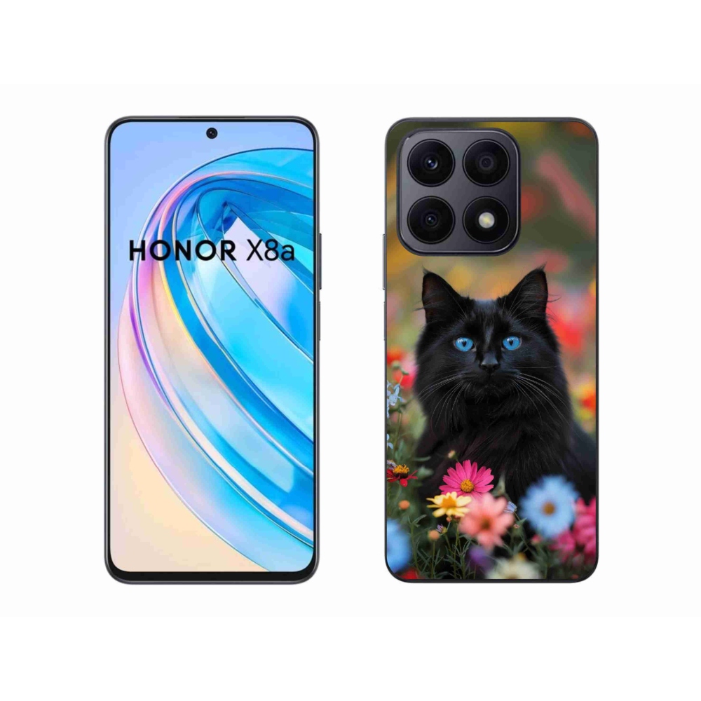 Gélový kryt mmCase na Honor X8a - čierne mačiatko 4