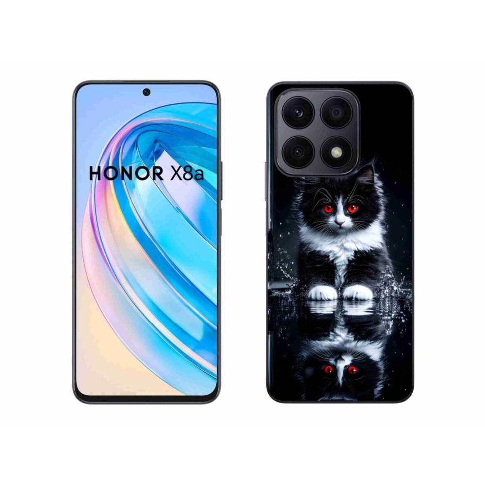 Gélový kryt mmCase na Honor X8a - čiernobiele mačiatko