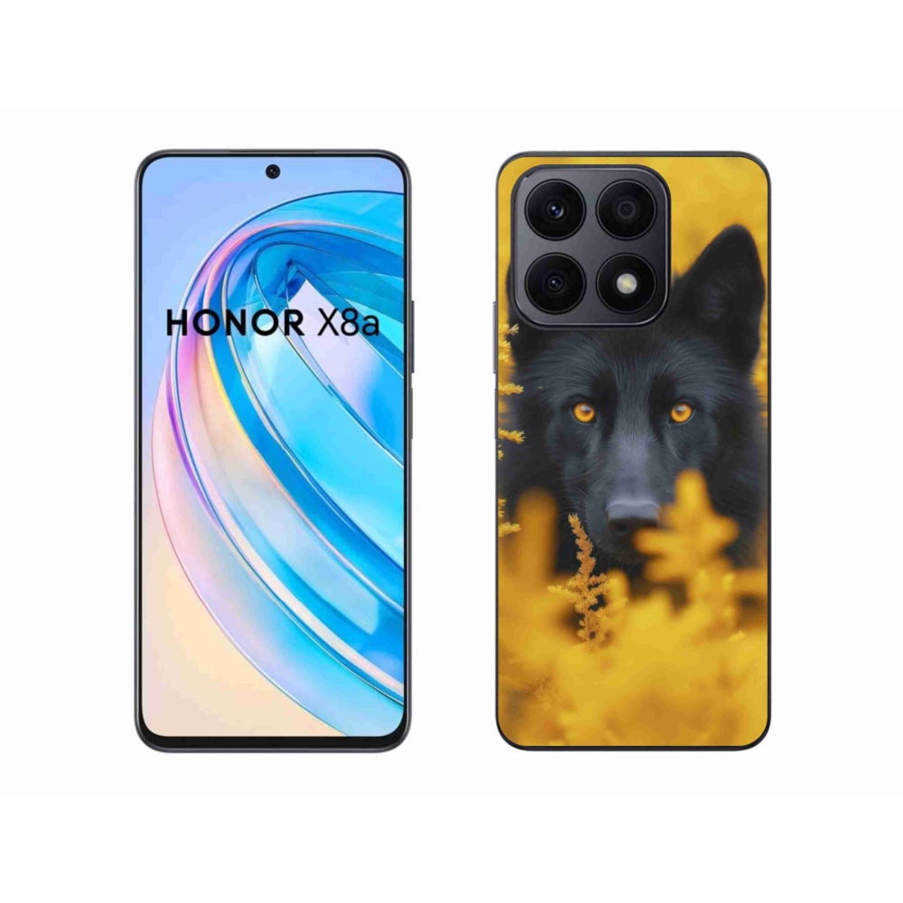 Gélový kryt mmCase na Honor X8a - čierny vlk 2