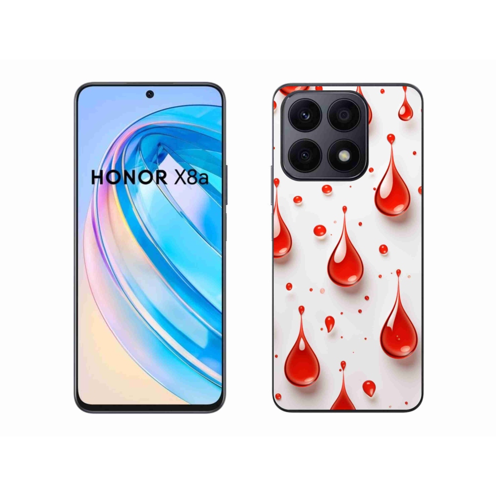 Gélový kryt mmCase na Honor X8a - červené kvapky