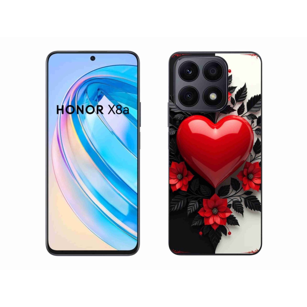 Gélový kryt mmCase na Honor X8a - červené srdce