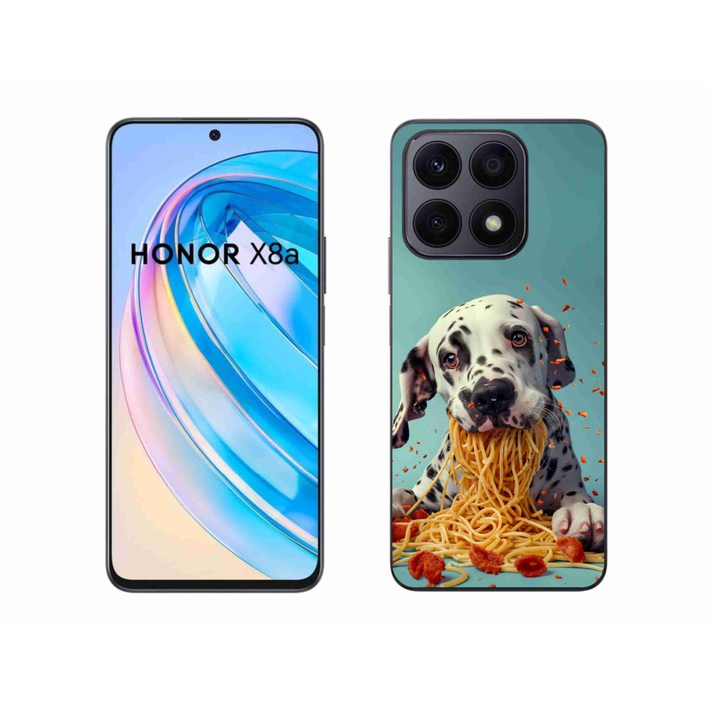 Gélový kryt mmCase na Honor X8a - dalmatín a špagety