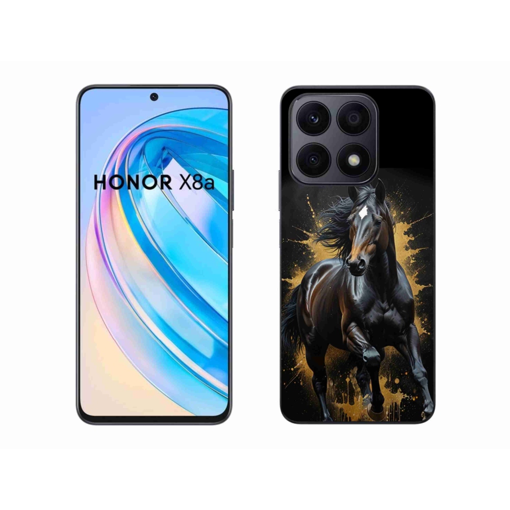 Gélový kryt mmCase na Honor X8a - elegantný čierny žrebec