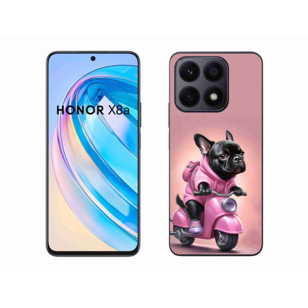 Gélový kryt mmCase na Honor X8a - francúzsky buldoček na skútri