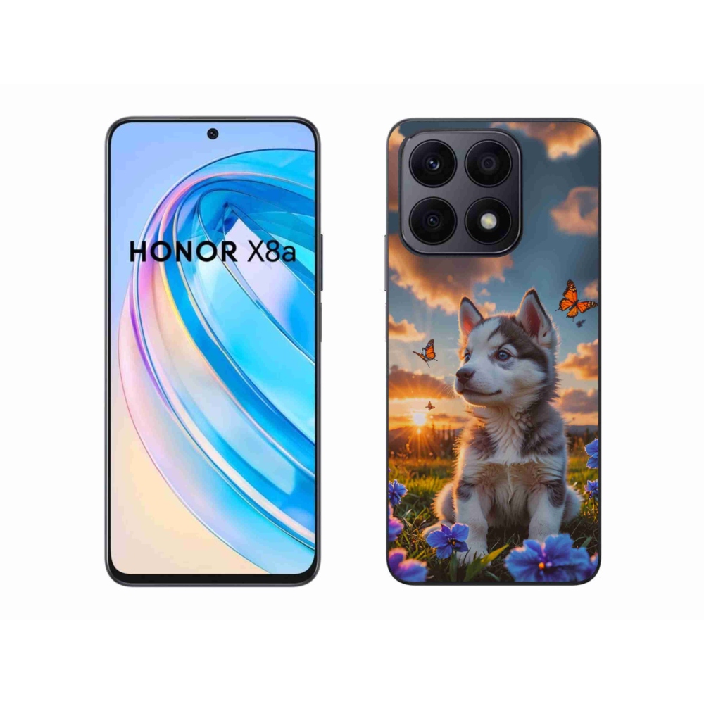 Gélový kryt mmCase na Honor X8a - husky pri západe slnka