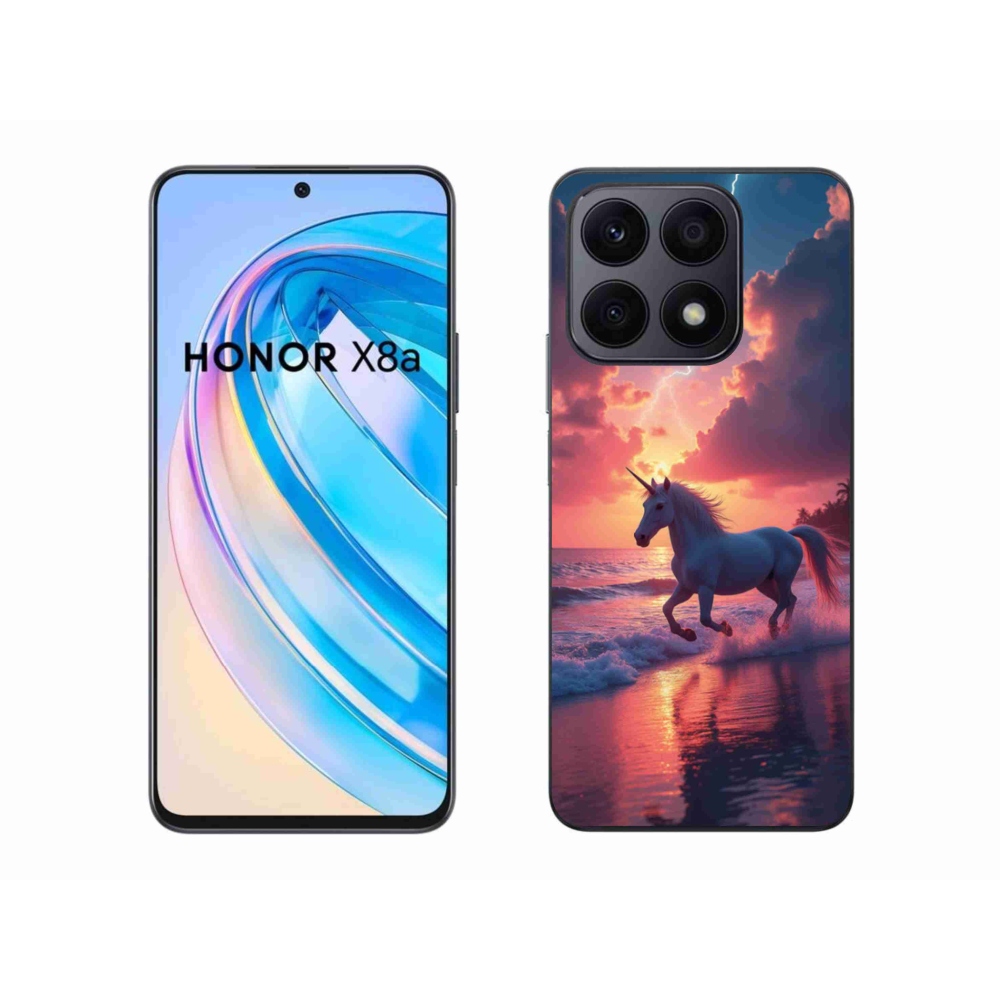 Gélový kryt mmCase na Honor X8a - jednorožec na pláži