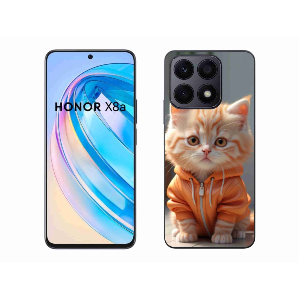 Gélový kryt mmCase na Honor X8a - mačiatko v mikine