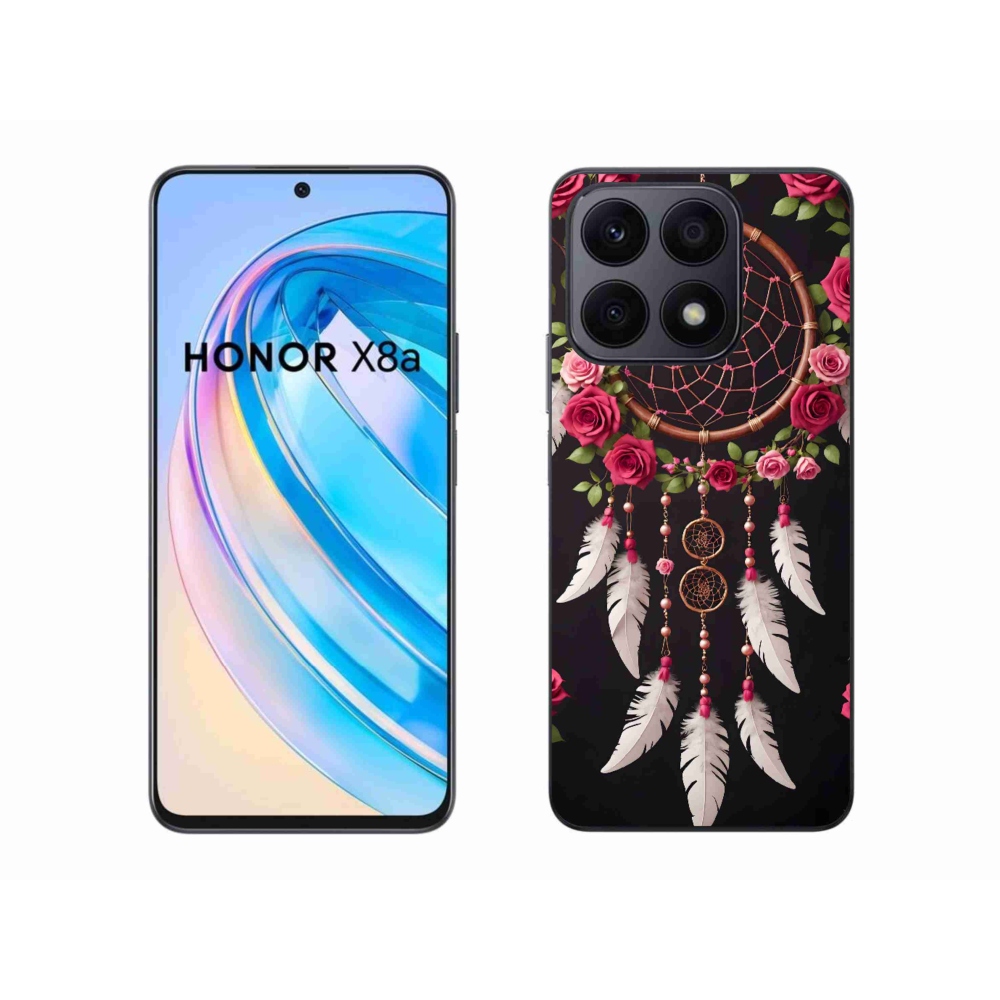 Gélový kryt mmCase na Honor X8a - lapač snov s ružami