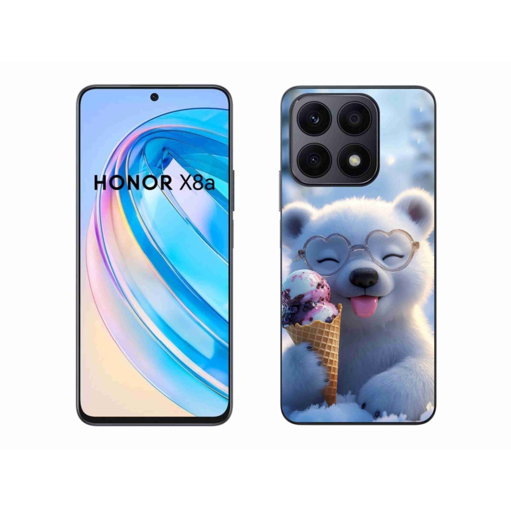 Gélový kryt mmCase na Honor X8a - medvedík so zmrzlinou
