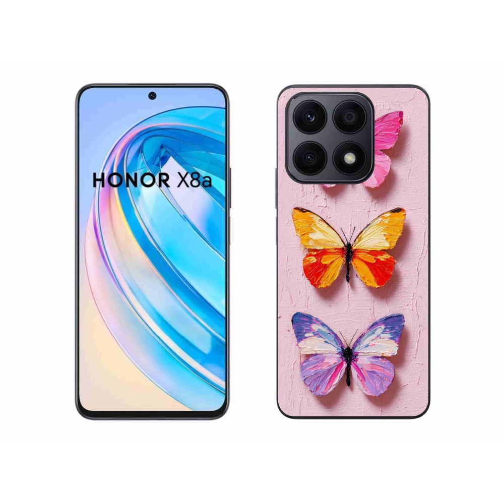 Gélový kryt mmCase na Honor X8a - motýlia trojica