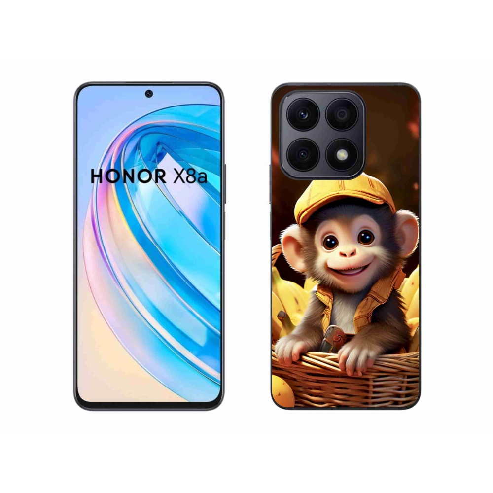 Gélový kryt mmCase na Honor X8a - opice v košíku
