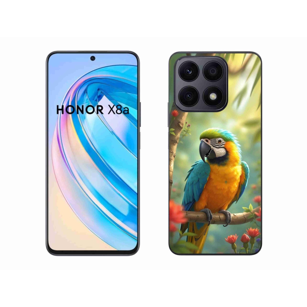 Gélový kryt mmCase na Honor X8a - papagáj ara modrožltá