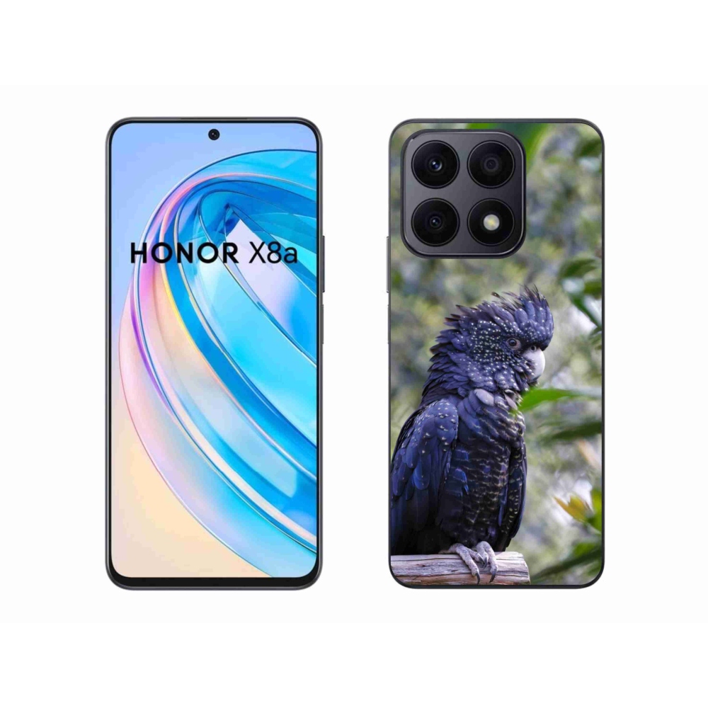 Gélový kryt mmCase na Honor X8a - papagáj kakadu čierny