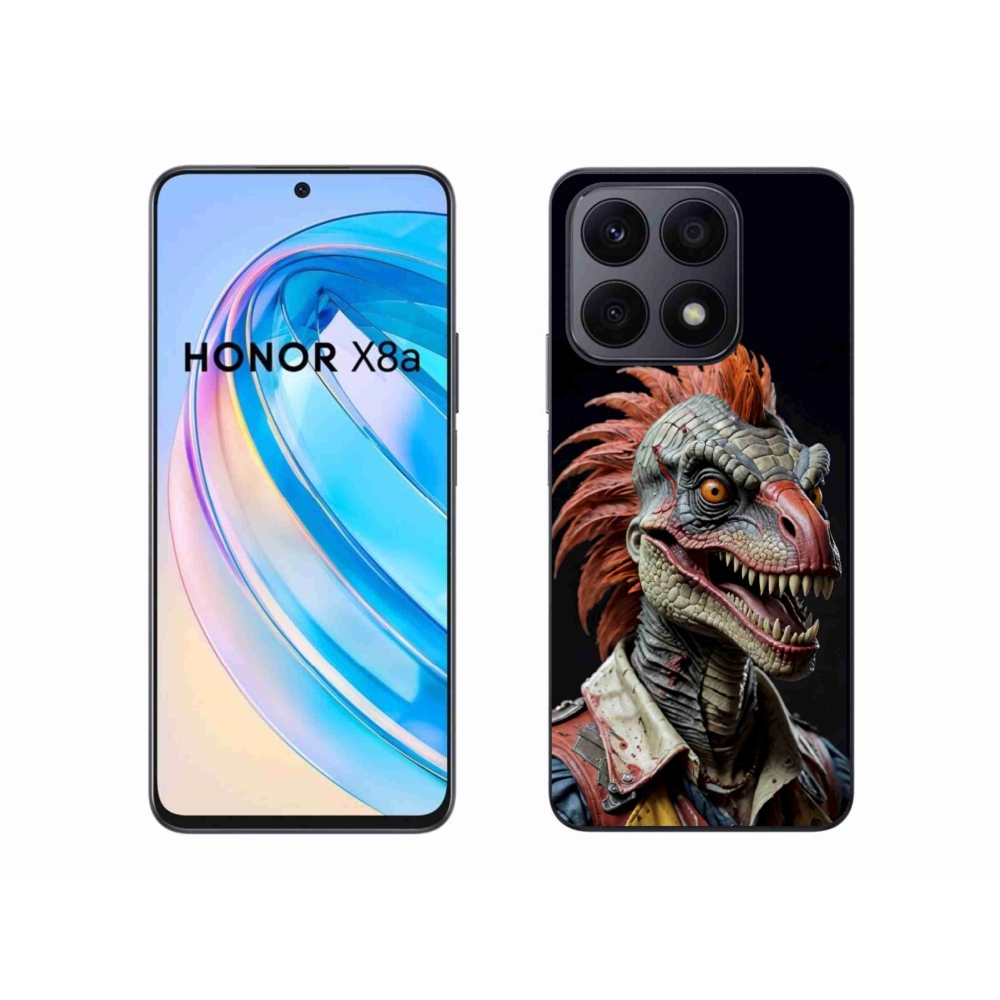 Gélový kryt mmCase na Honor X8a - punk dinosaurus