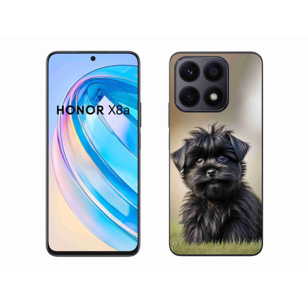 Gélový kryt mmCase na Honor X8a - roztomilý čierny psík