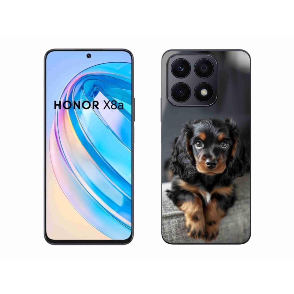 Gélový kryt mmCase na Honor X8a - roztomilý dlhosrstý jazvečík
