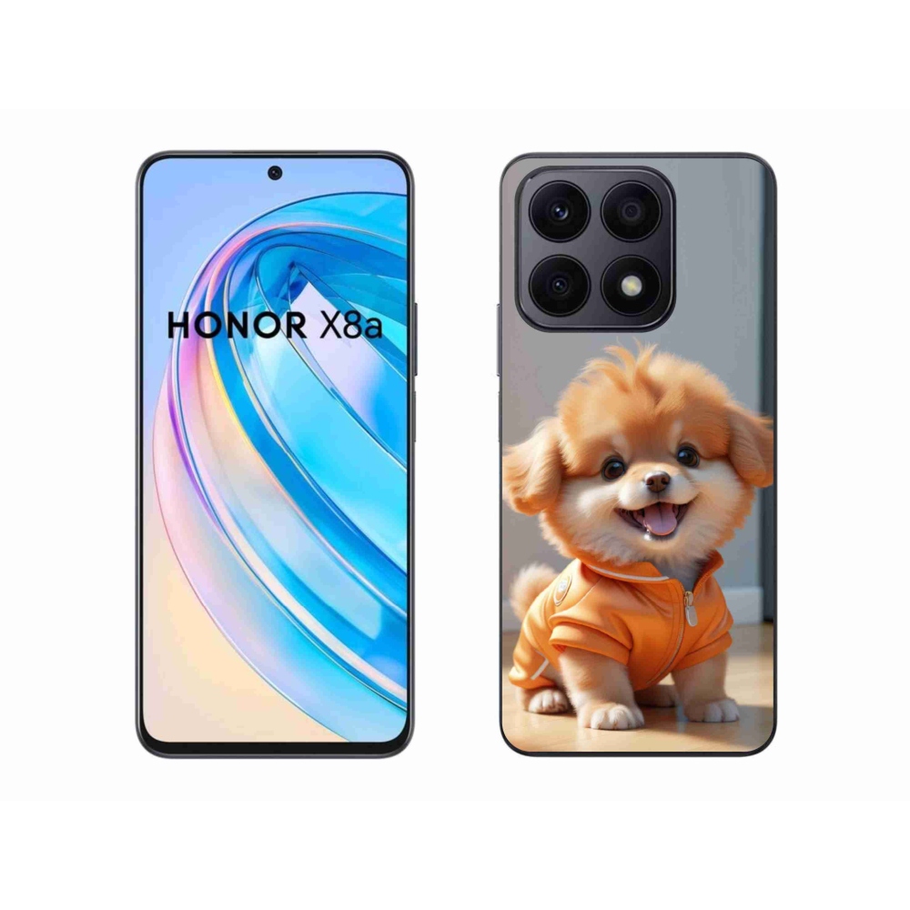 Gélový kryt mmCase na Honor X8a - roztomilý pomeranian v mikine