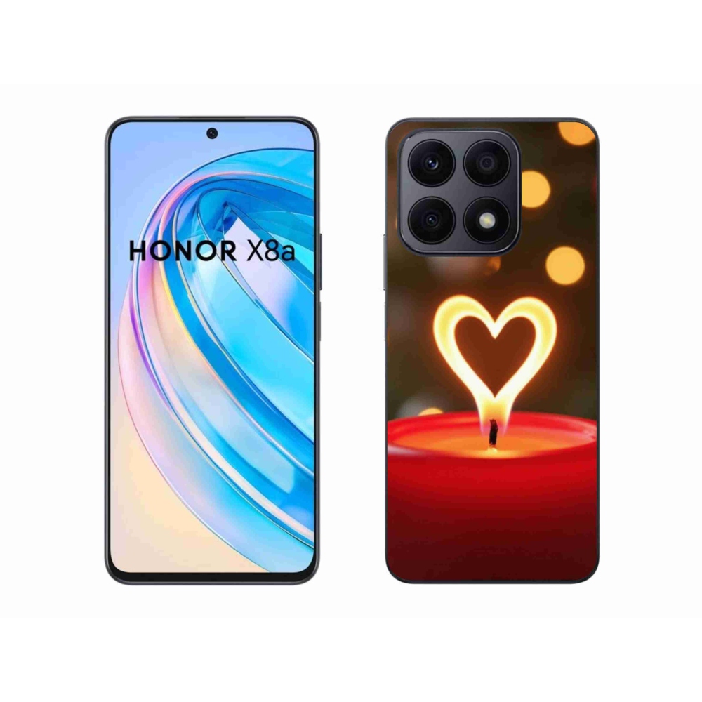 Gélový kryt mmCase na Honor X8a - srdce z plameňa