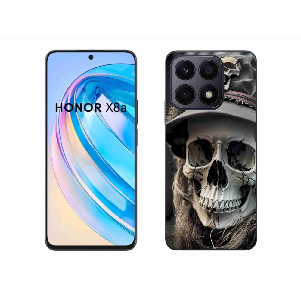 Gélový kryt mmCase na Honor X8a - temná lebka