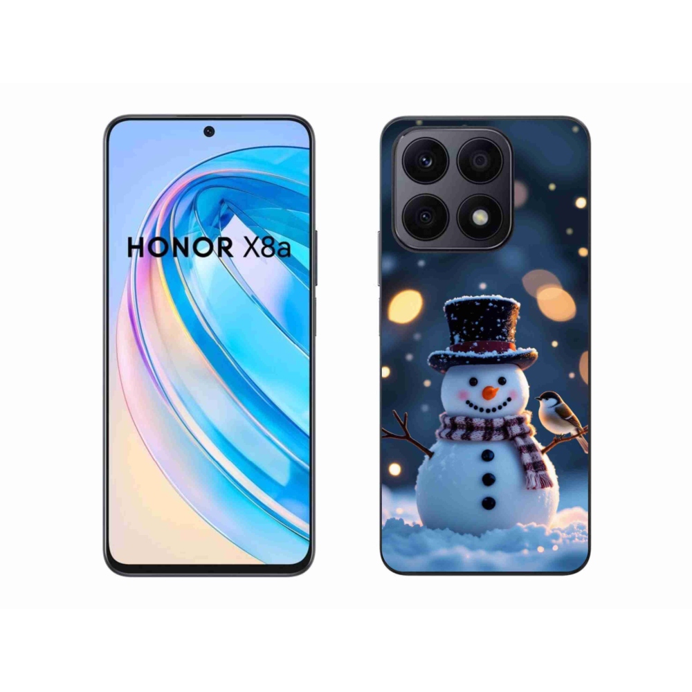 Gélový kryt mmCase na Honor X8a - vianočný snehuliak