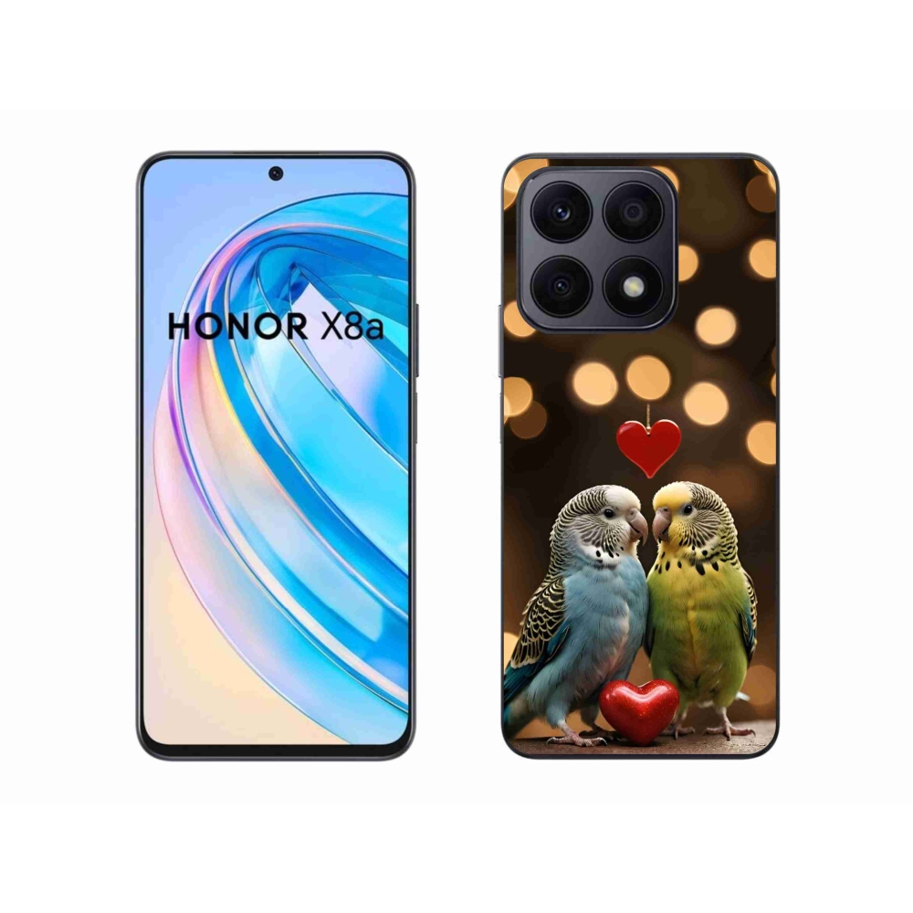 Gélový kryt mmCase na Honor X8a - zamilovaní papagáje