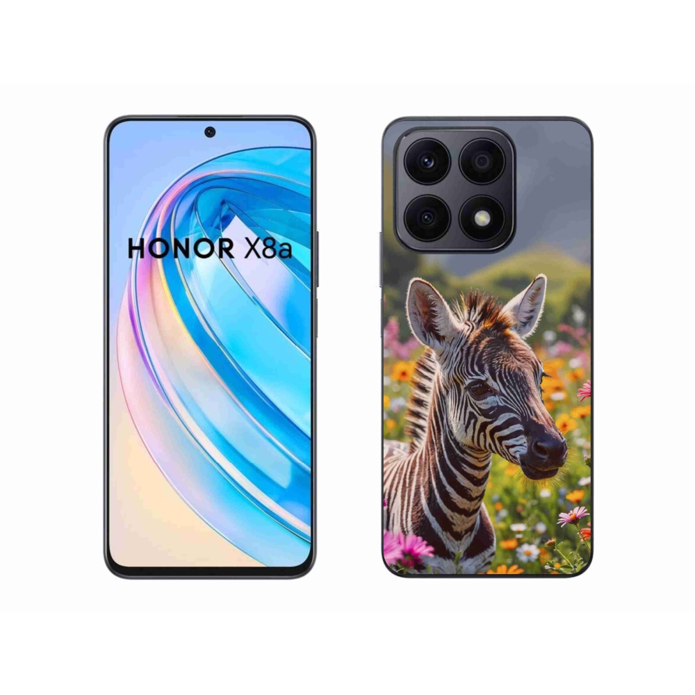 Gélový kryt mmCase na Honor X8a - zebra na lúke