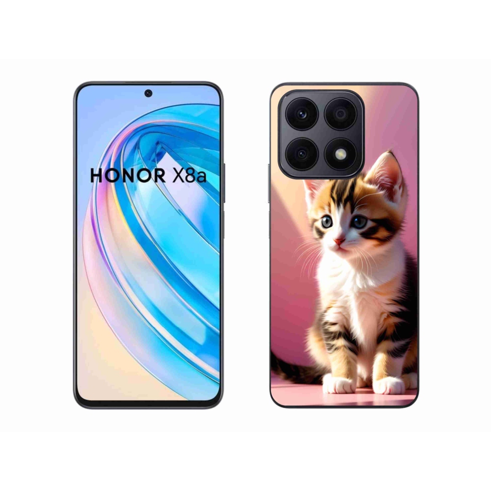 Gélový kryt mmCase na Honor X8a - zvedavé mačiatko 2