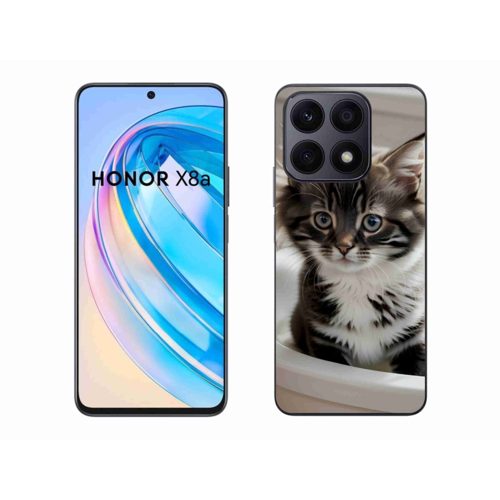 Gélový kryt mmCase na Honor X8a - zvedavé mačiatko
