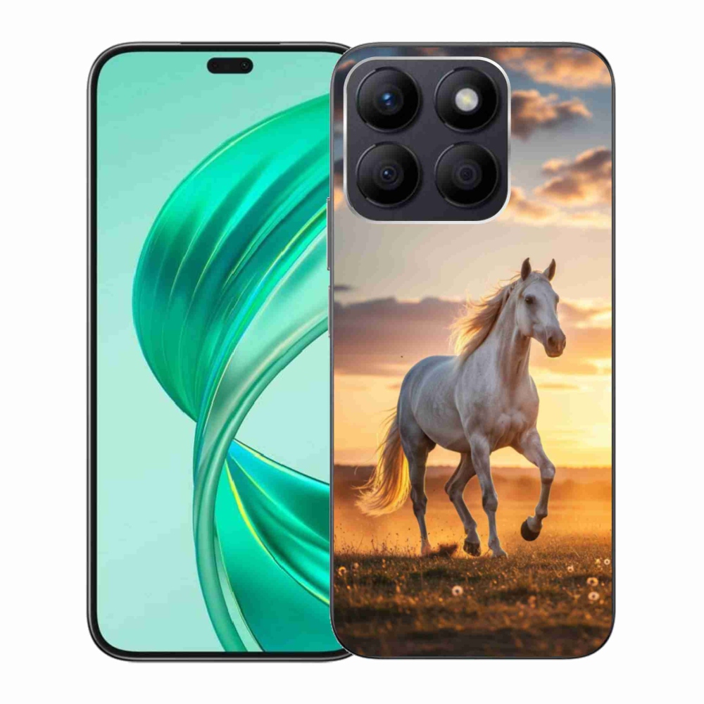 Gélový kryt mmCase na Honor X8b - bežiaci biely kôň 2