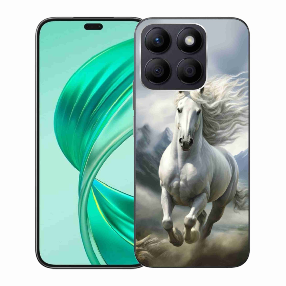 Gélový kryt mmCase na Honor X8b - bežiaci biely kôň 3