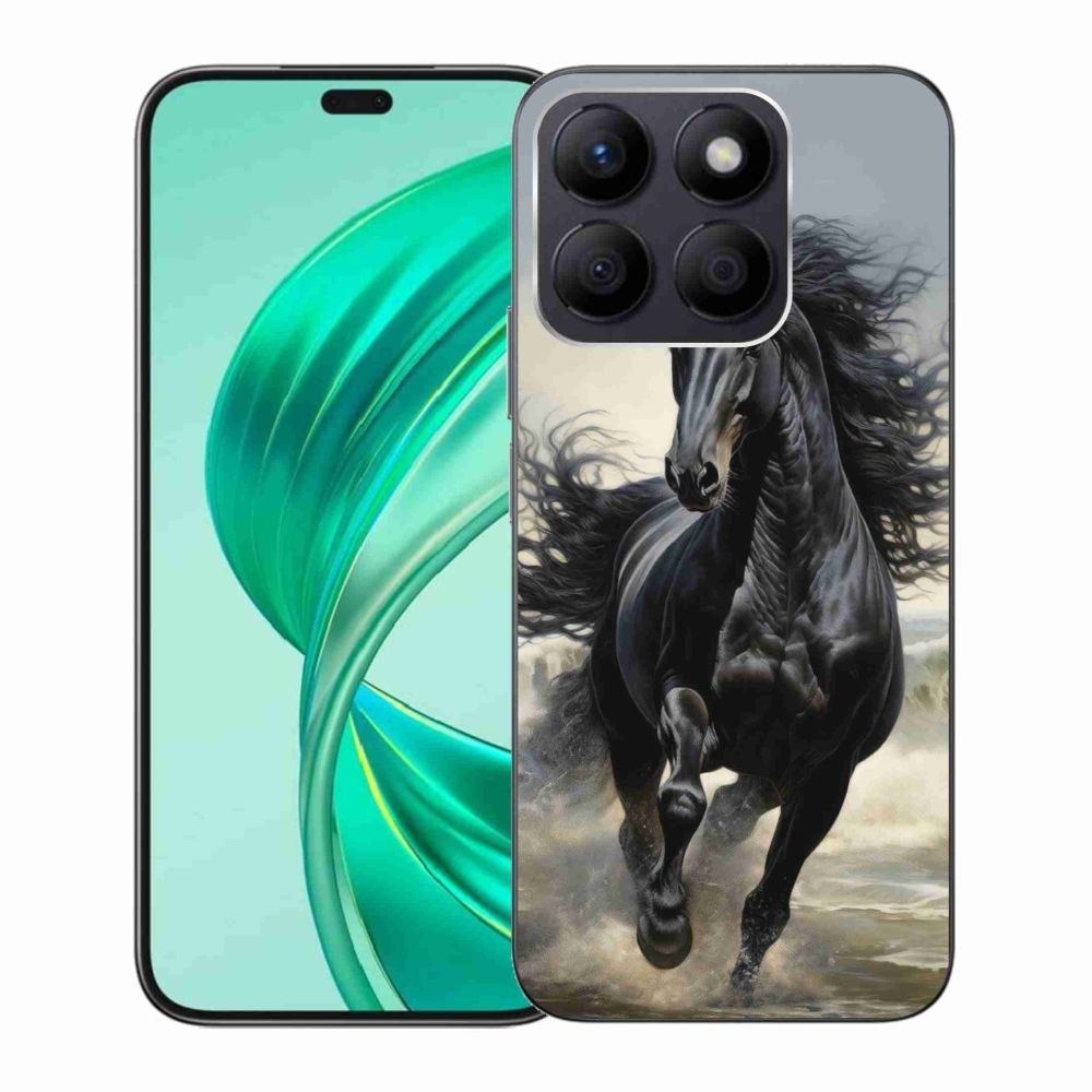 Gélový kryt mmCase na Honor X8b - bežiaci čierny kôň