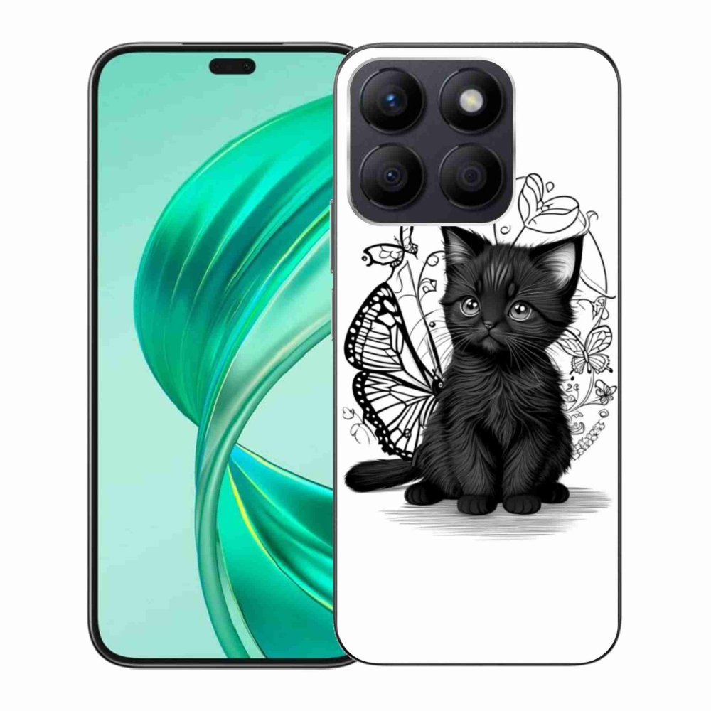 Gélový kryt mmCase na Honor X8b - čierne mačiatko