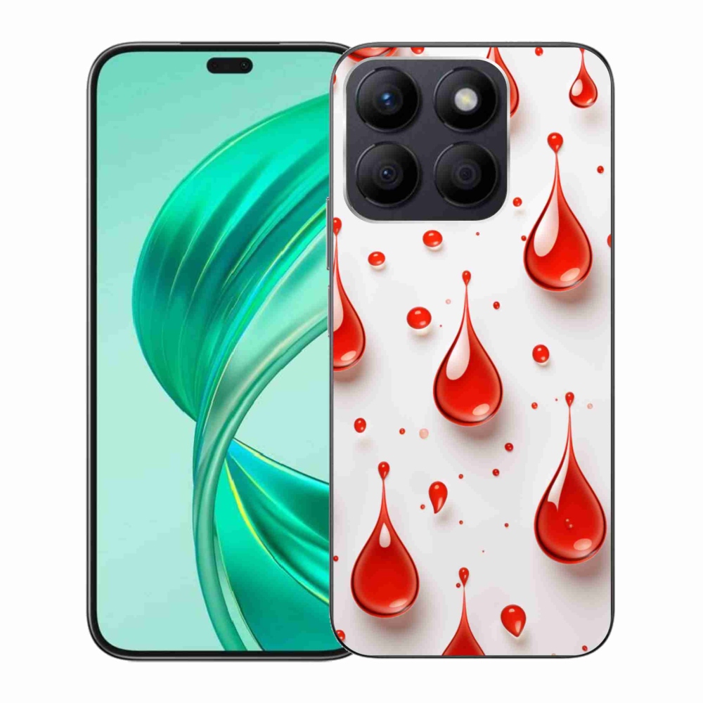 Gélový kryt mmCase na Honor X8b - červené kvapky