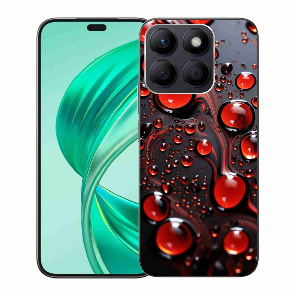 Gélový kryt mmCase na Honor X8b - červené kvapky 2