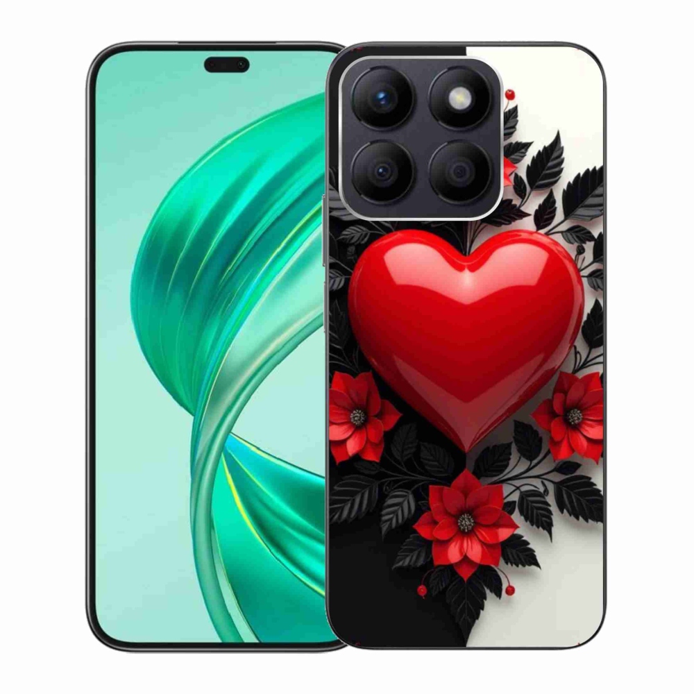 Gélový kryt mmCase na Honor X8b - červené srdce