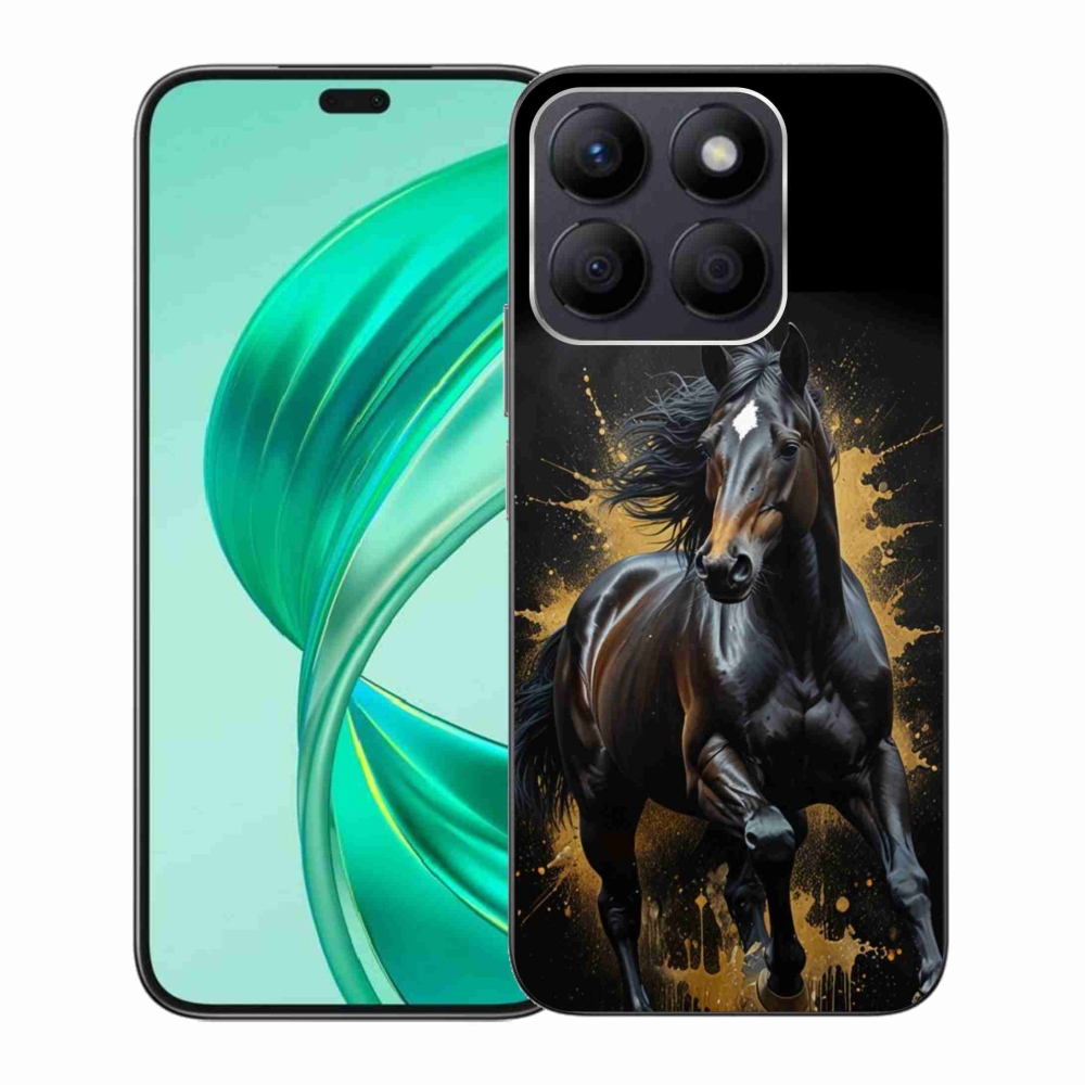 Gélový kryt mmCase na Honor X8b - elegantný čierny žrebec
