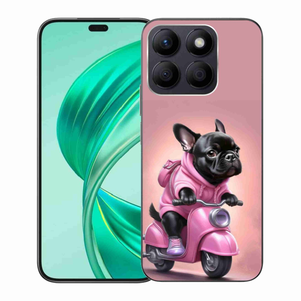 Gélový kryt mmCase na Honor X8b - francúzsky buldoček na skútri