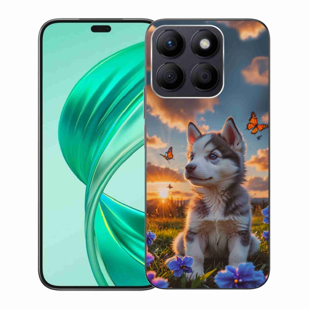 Gélový kryt mmCase na Honor X8b - husky pri západe slnka