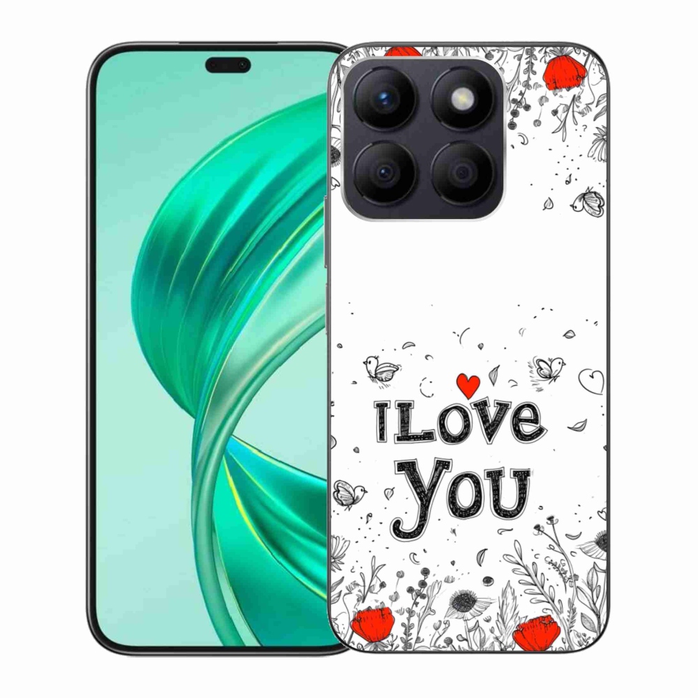 Gélový kryt mmCase na Honor X8b - I love you biele pozadie