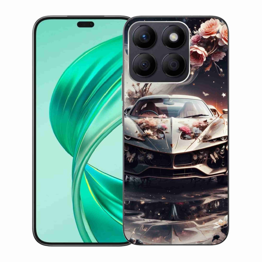 Gélový kryt mmCase na Honor X8b - kvetinové športové vozidlo