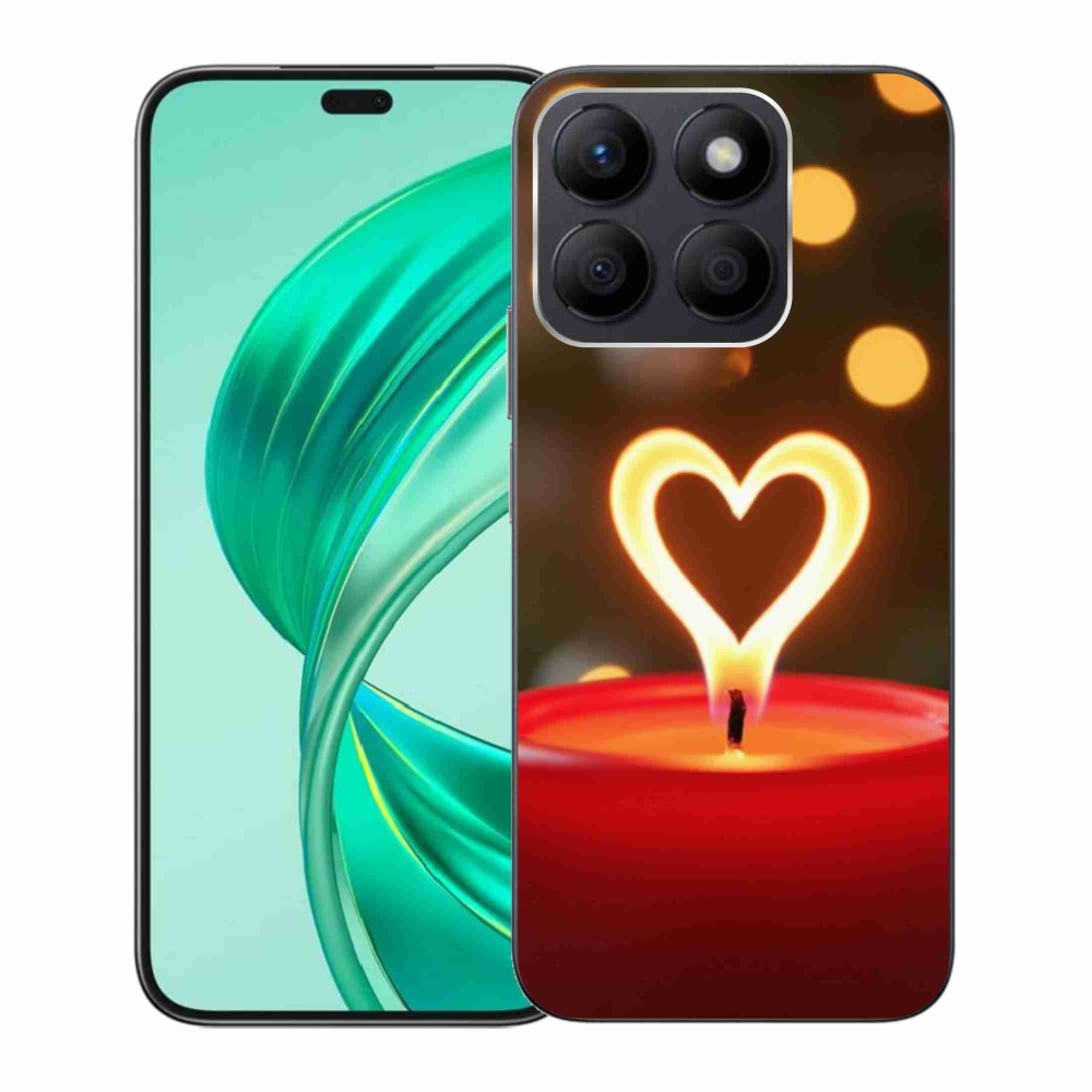 Gélový kryt mmCase na Honor X8b - srdce z plameňa
